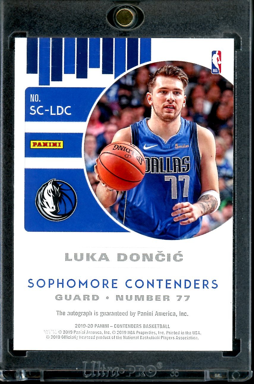2019/20 Panini Contenders Luka Doncic Sophomore Contenders Auto /99 Mavericks