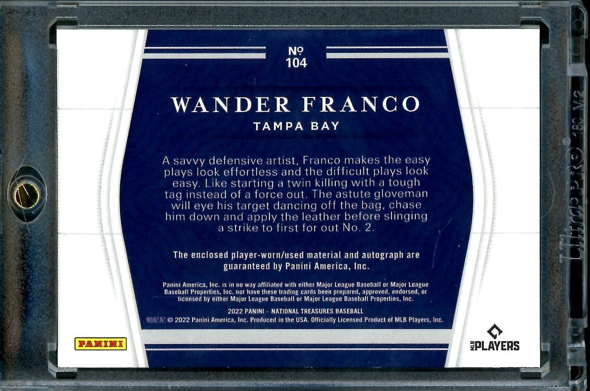 2022 Panini National Treasures Wander Franco Rookie Auto RPA /25 Rays