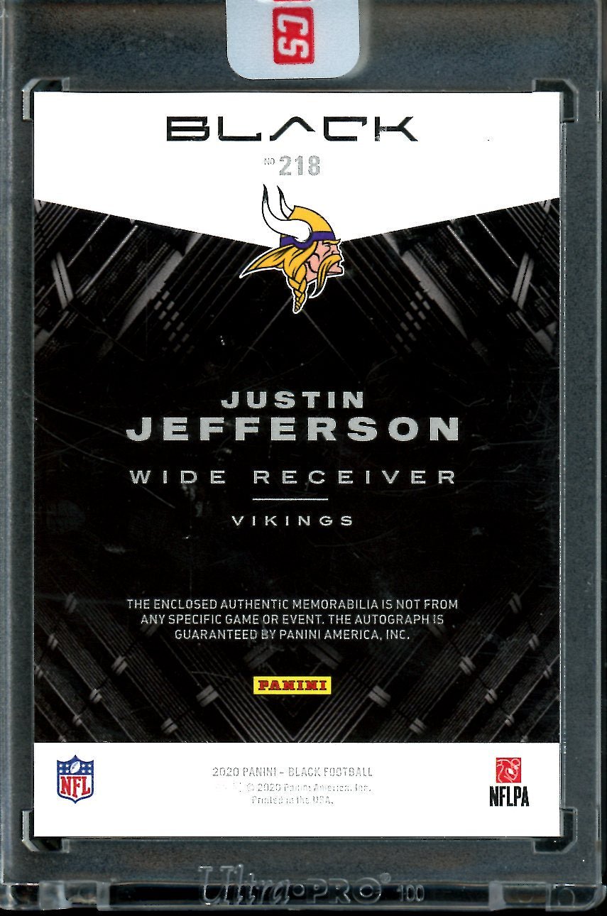 2020 Panini Black Justin Jefferson Rookie Auto RPA /199 Vikings