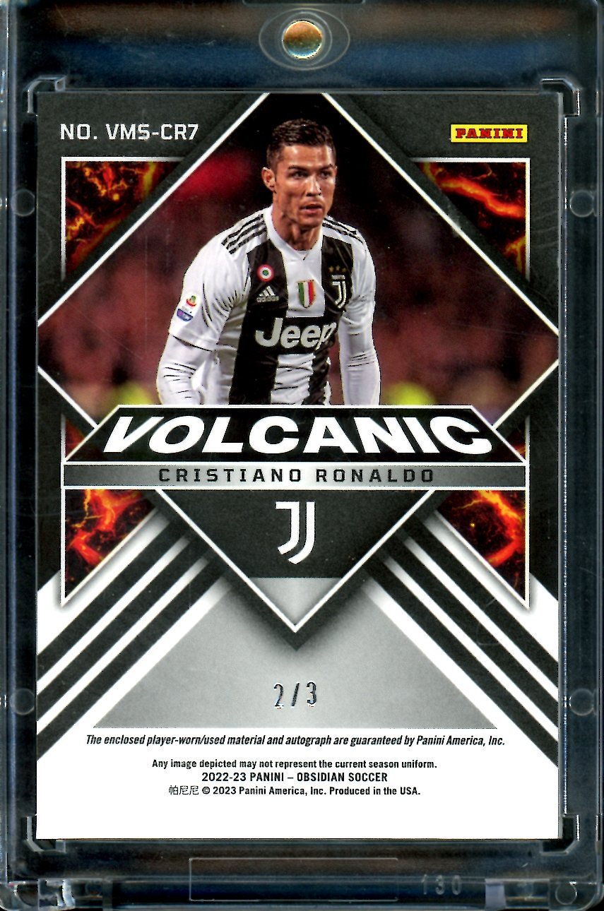 2022-23 Panini Obsidian Christiano Ronaldo Volcanic Patch Auto /3 Juventus
