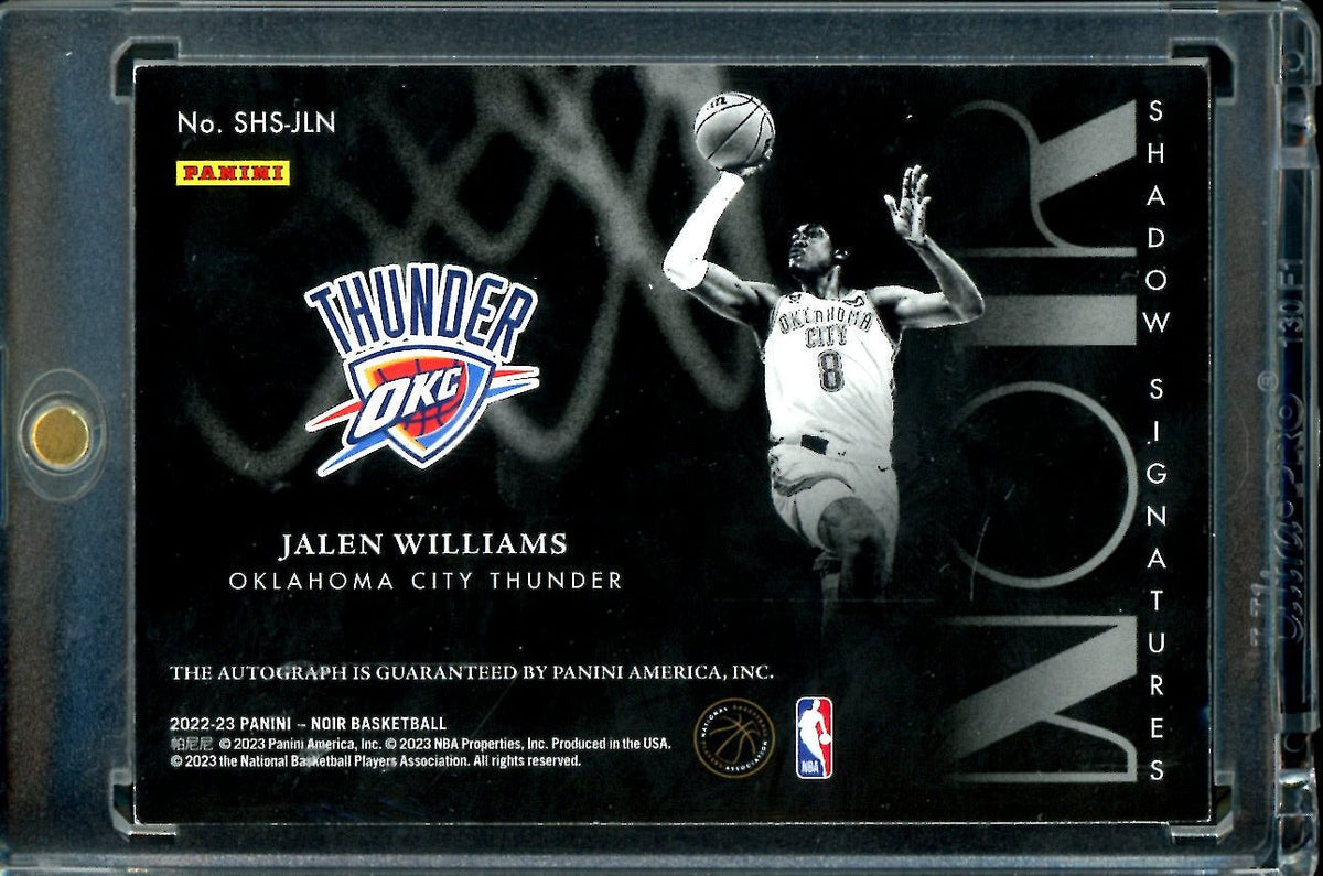 2022-23 Panini Noir Jalen Williams Rookie Shadow Signatures Gold /25 Thunder