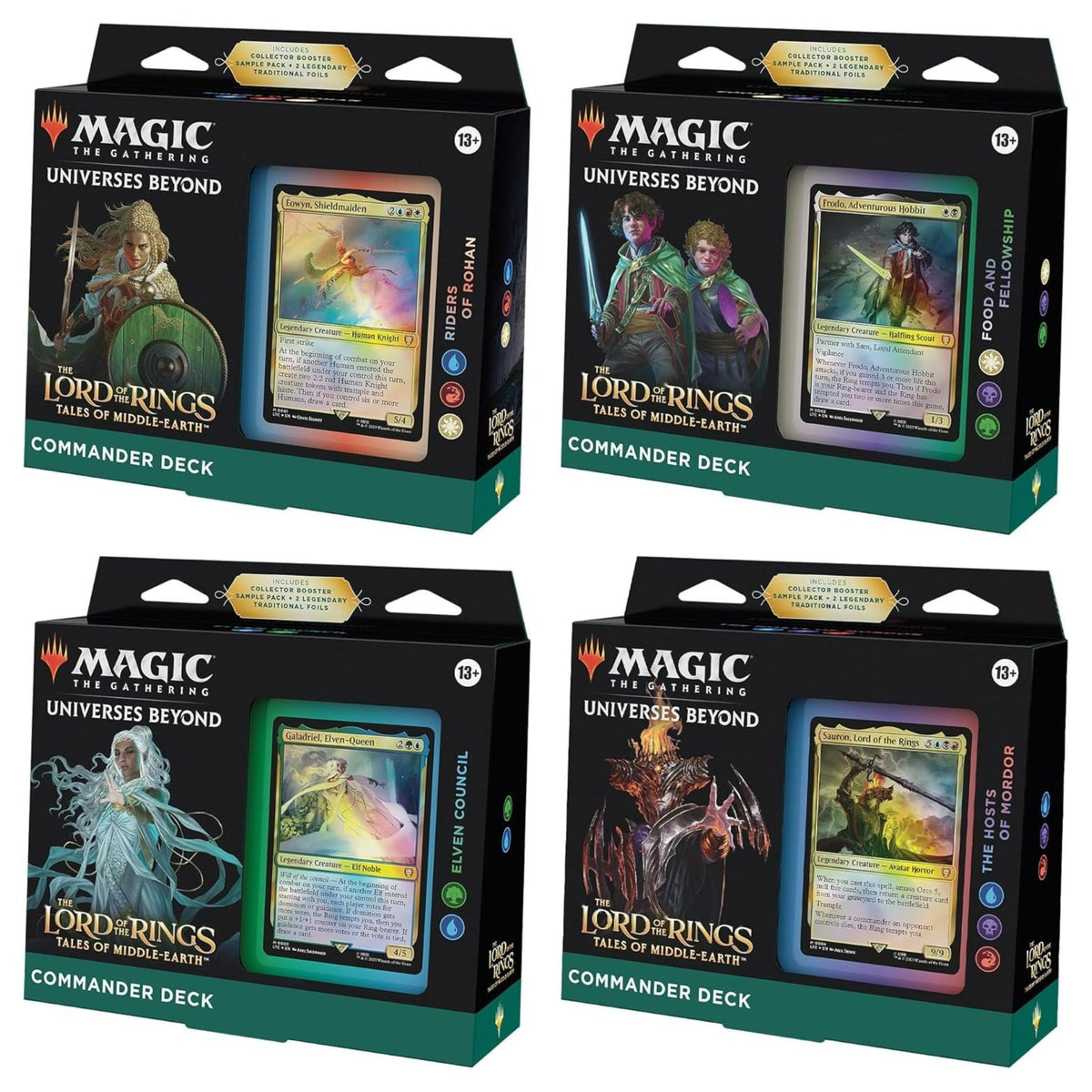 Magic The Gathering Lord of the Rings Tales of Middle-Earth Commander Deck Display