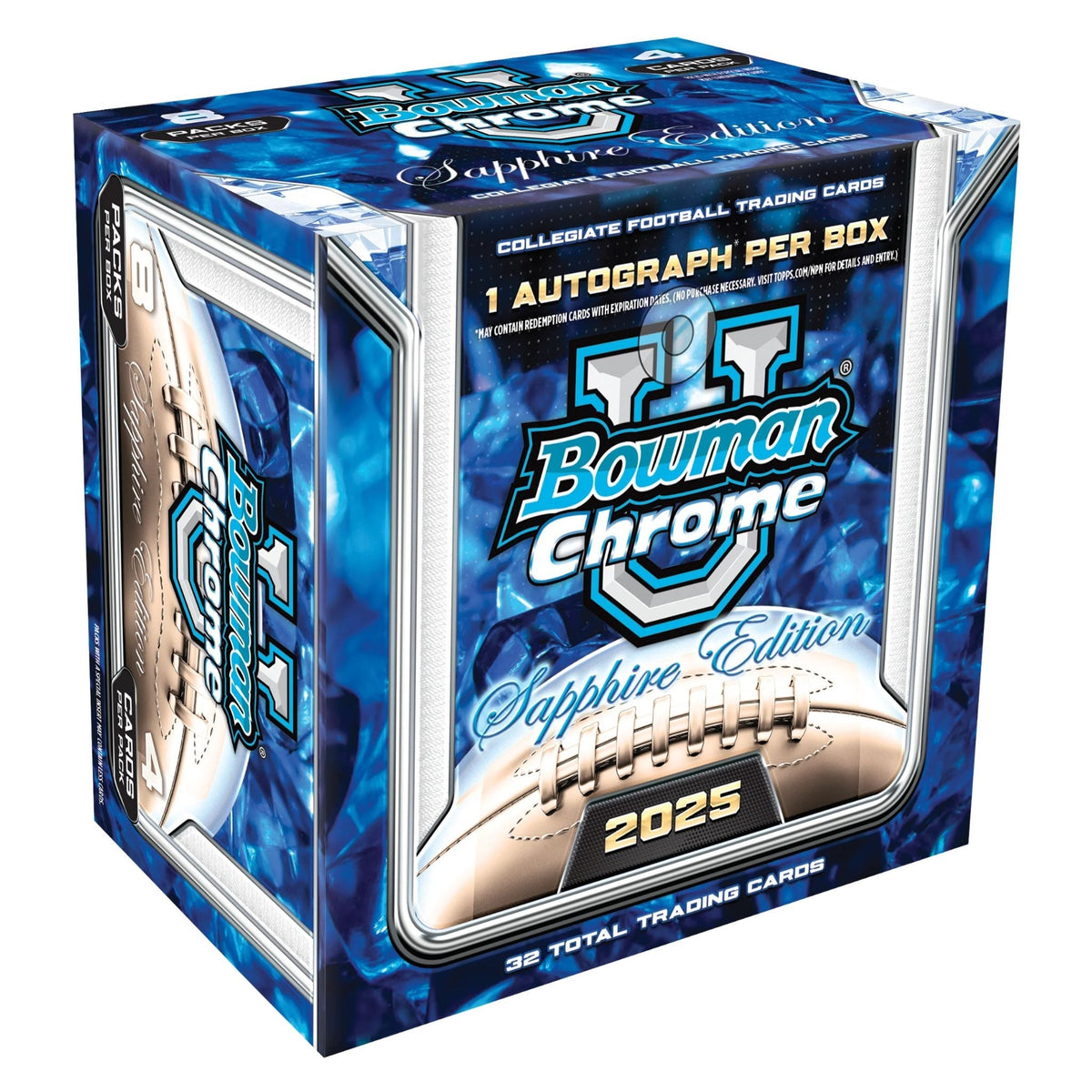 2025 Bowman Chrome University Football Sapphire Edition Box