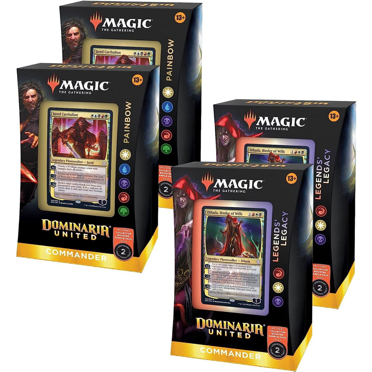 Magic The Gathering Dominaria United Commander Deck Display (4 Decks)