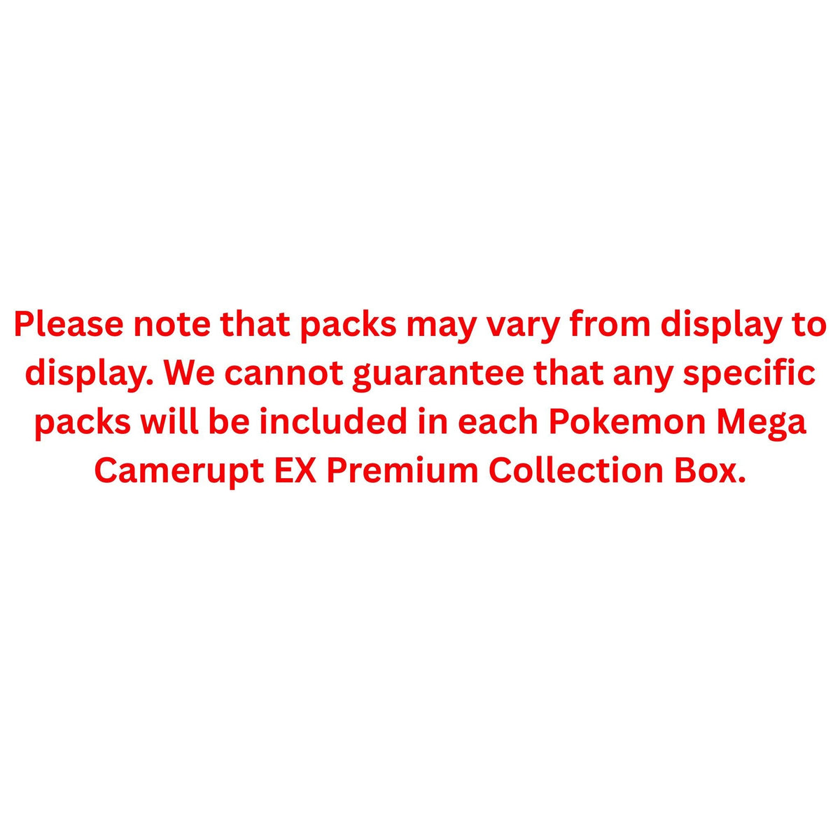 Pokemon Mega Camerupt Ex Premium Collection Box