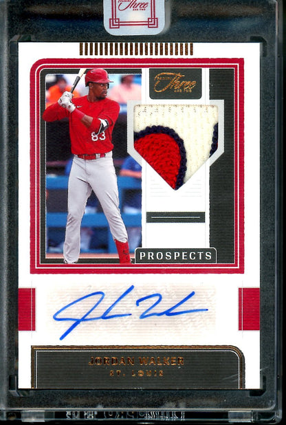 2022 Panini Three & Two Jordan Walker Patch Auto /3 Cardinals