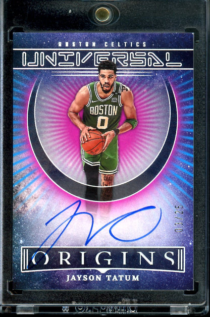 2022/23 Panini Origins Jayson Tatum Universal Auto Pink /25 Celtics