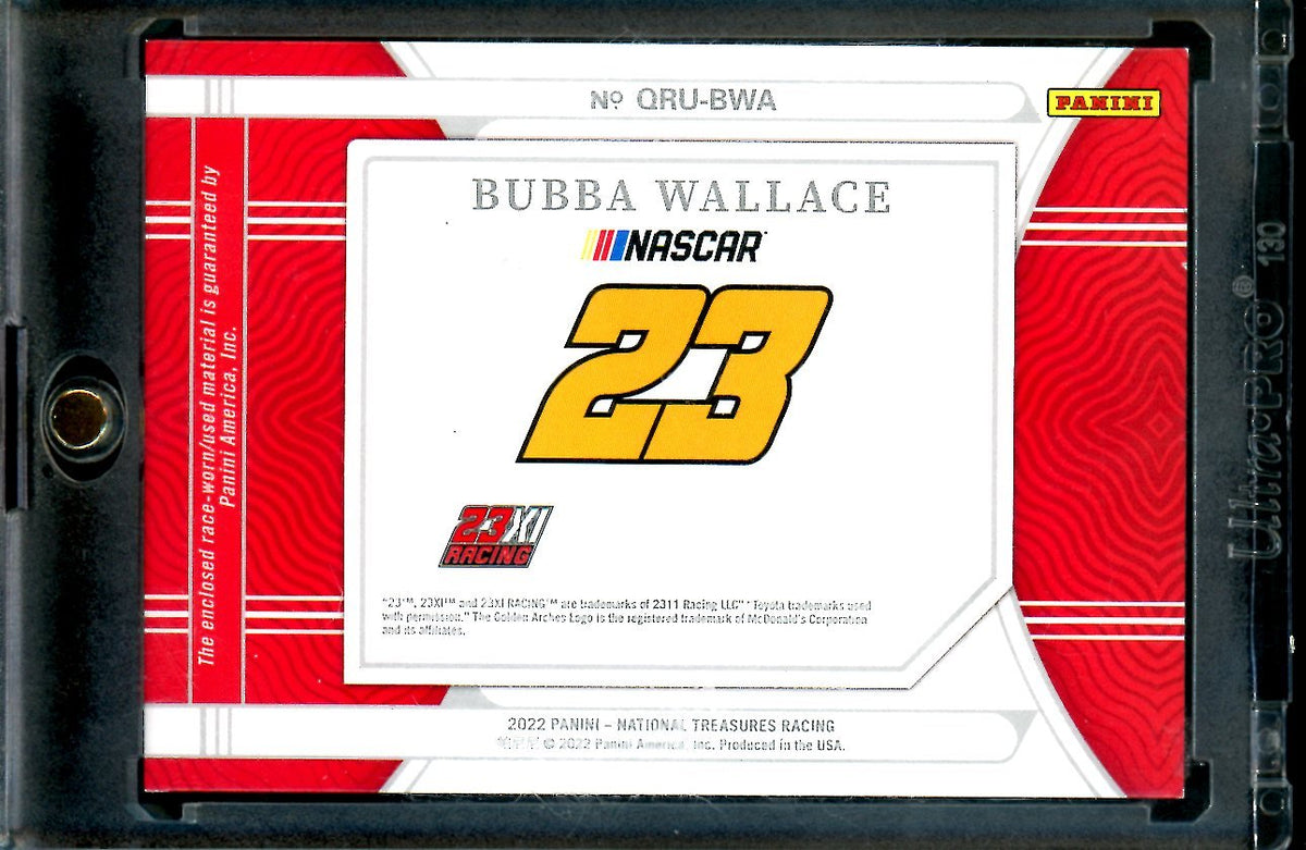 2022 Panini National Treasures Bubba Wallace Sheet Metal Quad Patch 1/1 NASCAR
