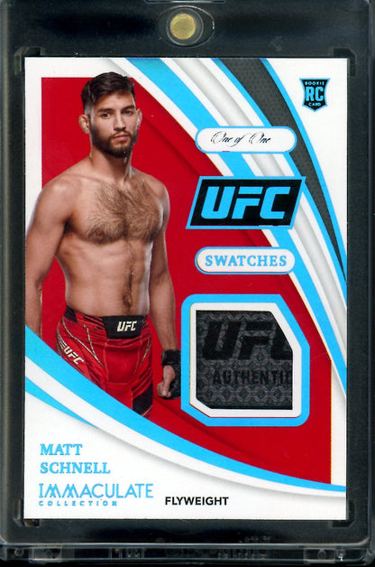 2021 Panini Immaculate Matt Schnell Swatches Tag Patch 1/1 UFC