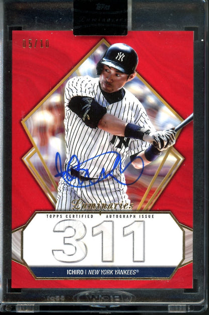 2022 Topps Luminaries Ichiro Auto /10 Yankees