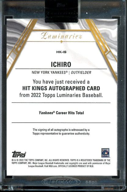 2022 Topps Luminaries Ichiro Auto /10 Yankees
