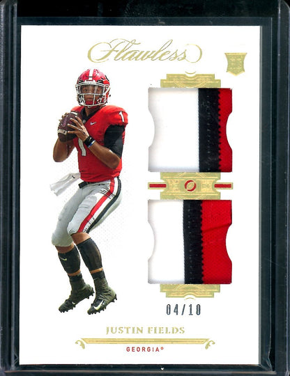 2021 Panini Flawless Collegiate Justin Fields Rookie Patch /10 Bears