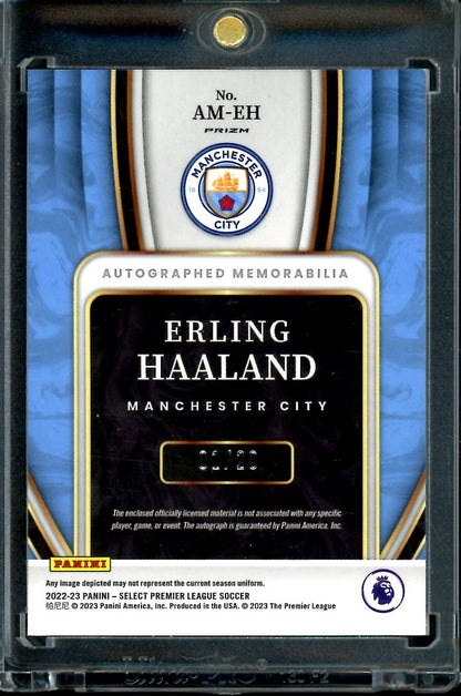 2022/23 Panini Select Erling Haaland Patch Auto Purple /20 Manchester City