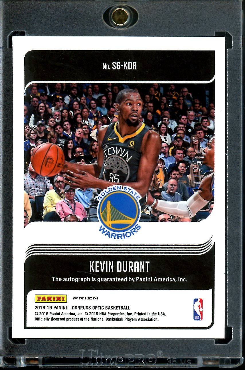 2018/19 Panini Optic Kevin Durant Signature Series Auto Pink /25 Warriors