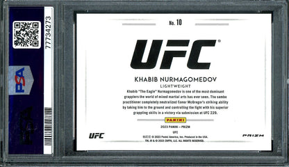 2023 Panini Prizm Khabib Nurmagomedov Color Blast SSP PSA 9 UFC