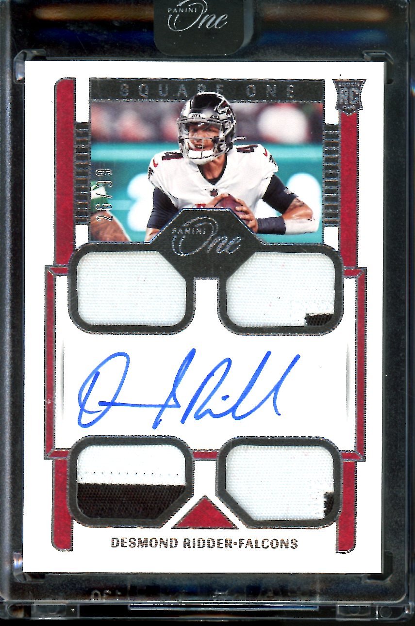 2022 Panini One Desmond Ridder Rookie RPA Square One /99 Falcons
