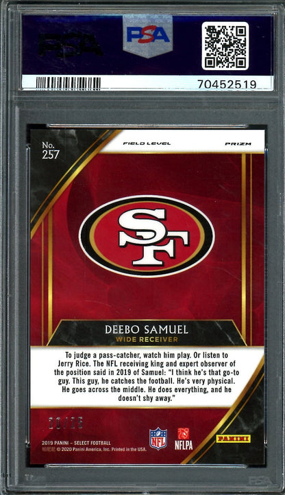 2019 Panini Select Deebo Samuel Rookie Fieldlevel Tie-Dye /25 PSA 10 49ers