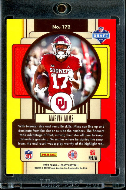 2023 Panini Legacy Marvin Mims Rookie Black 1/1 Broncos