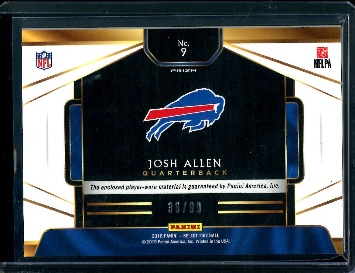 2018 Panini Select Josh Allen Rookie Patch Bronze /99 Bills