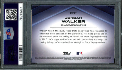 2022 Bowman Chrome Jordan Walker Top 100 Red /5 PSA 10 Cardinals