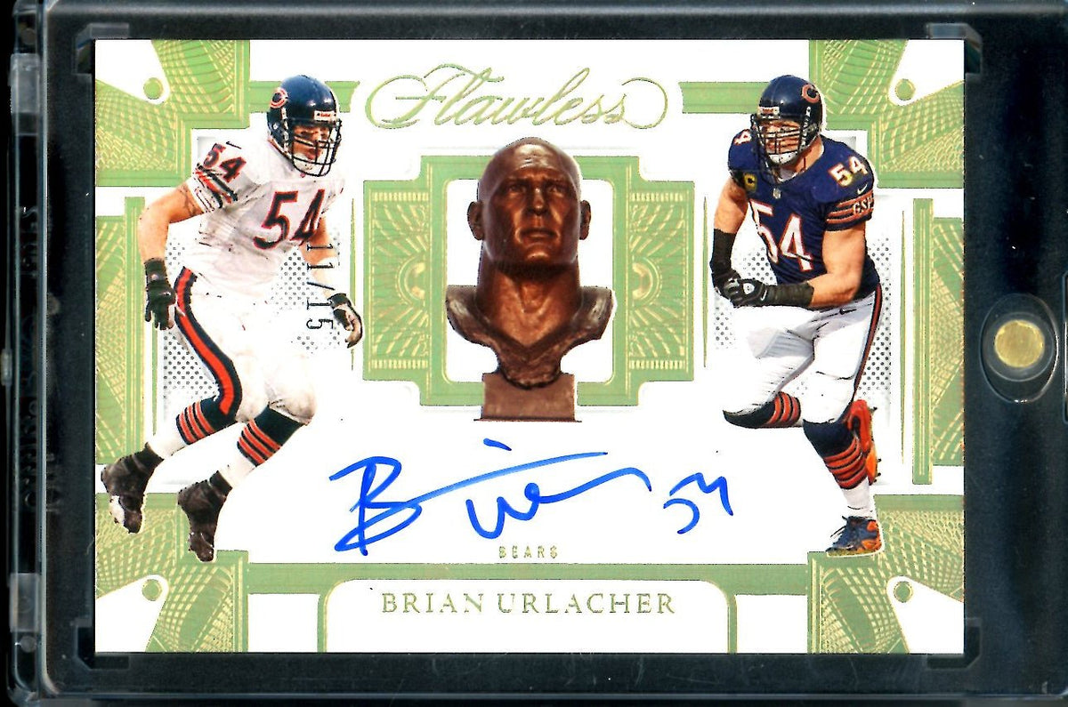 2022 Panini Flawless Brian Urlacher Hall of Fame Auto Gold /15 Bears