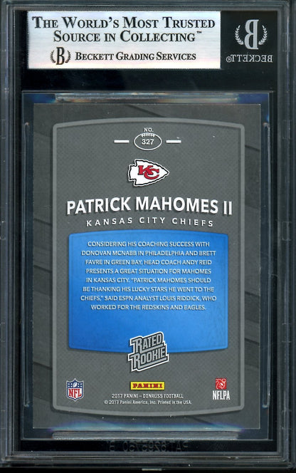 2017 Panini Donruss Patrick Mahomes Rookie BGS 8.5 Chiefs