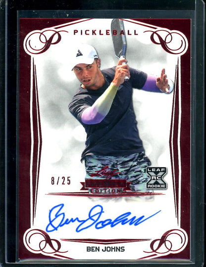 2023 Leaf Premier Edition Ben Johns Rookie XRC Auto Red /25