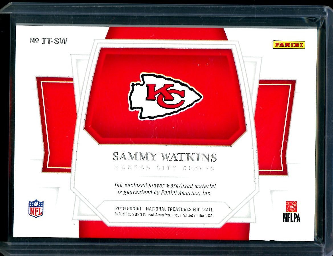 2019 Panini National Treasures Sammy Watkins Tremendous Treasures NFL Shied 1/1 Chiefs