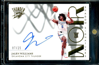 2022-23 Panini Noir Jalen Williams Rookie Shadow Signatures Gold /25 Thunder