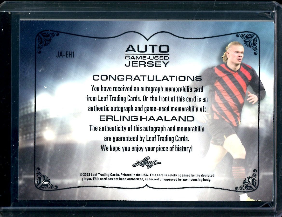 2022 Leaf Ultimate Soccer Erling Haaland Game Used Patch Auto /50