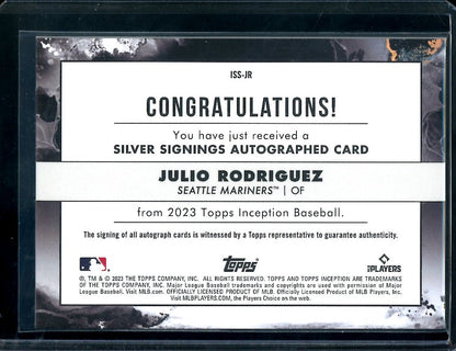 2023 Topps Inception Julio Rodriguez Auto /99 Mariners