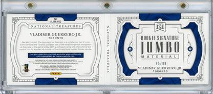 2019 Panini National Treasures Vladimir Guerrero Jr Rookie Booklet /99 Blue Jays